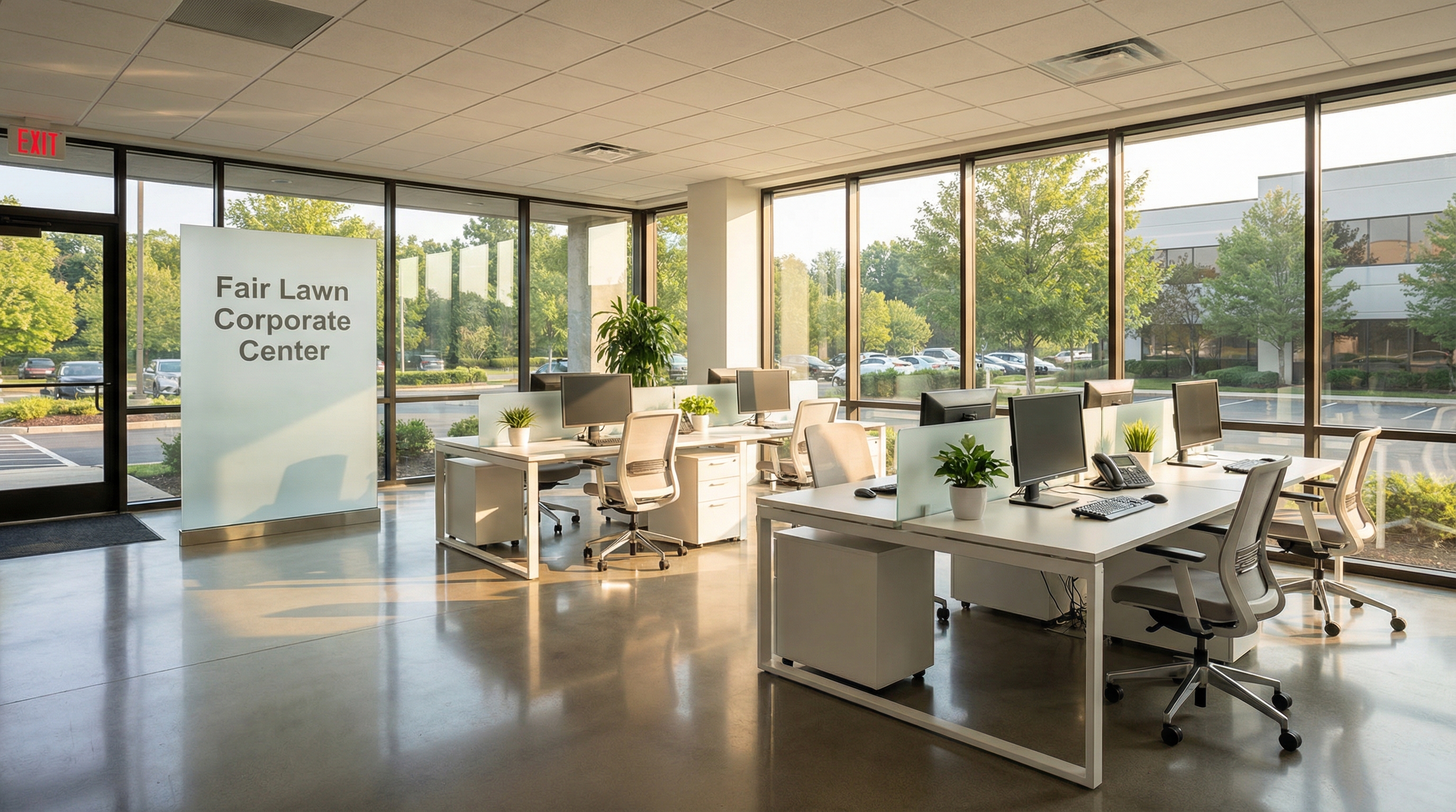 Pristine spotless corporate office after professional commercial cleaning in Fair Lawn NJ